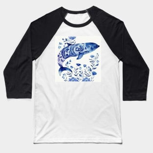 Majestic sea dolphin in navy blue Baseball T-Shirt